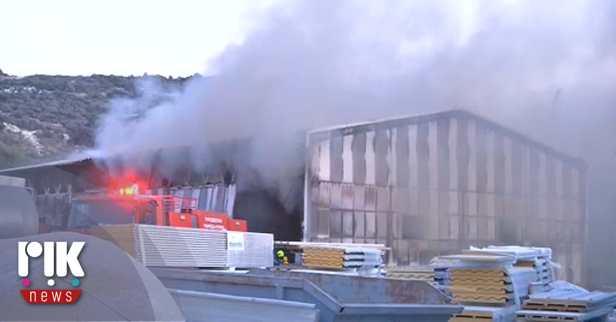 Λεμεσός: Περιορίστηκε στο εσωτερικό του εργοστασίου η φωτιά στη Μονή