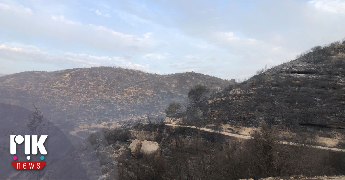 Πυρκαγιά σε δύσβατη περιοχή μεταξύ Δοράς και Γεροβάσας