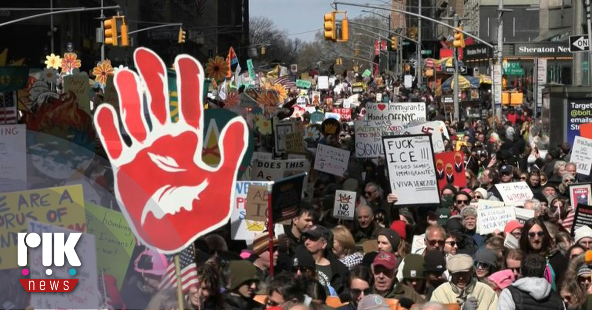 Χιλιάδες πορείες πραγματοποιήθηκαν σε όλες τις Ηνωμένες Πολιτείες κατά του Ντόναλντ Τραμπ