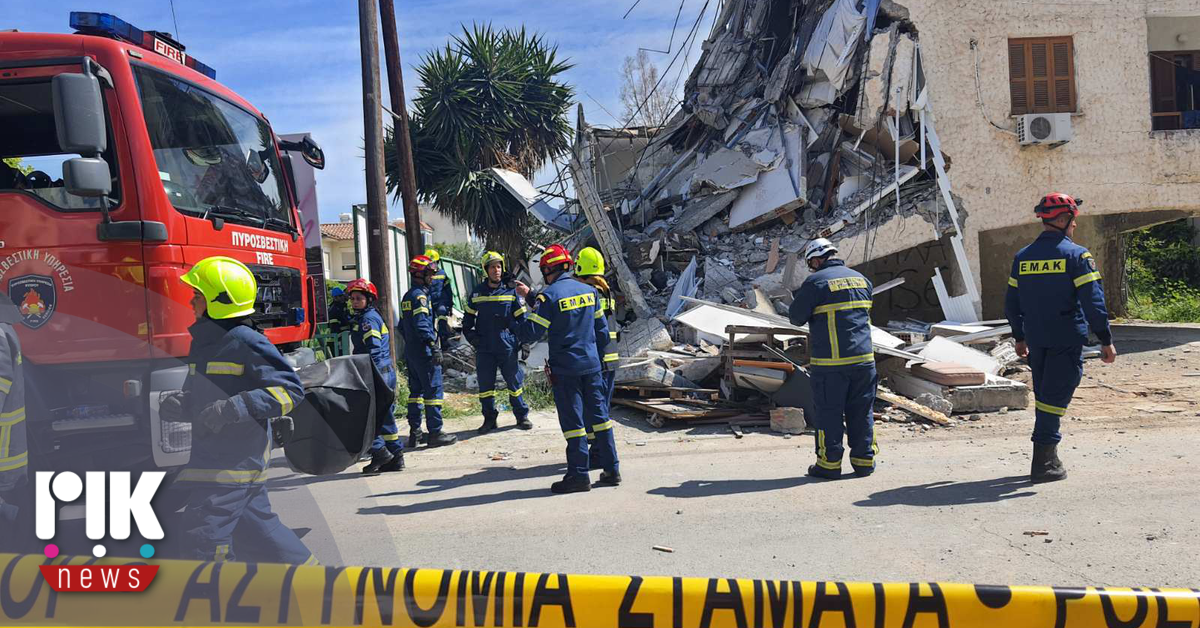 Λεμεσός: Κατάρρευση τμήματος κτιρίου, με έναν εγκλωβισμένο