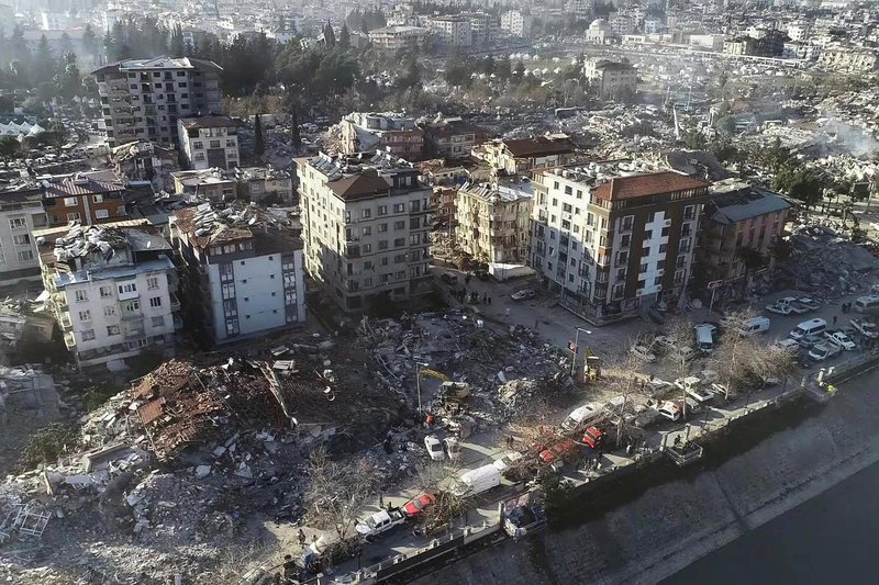 Τουρκία σεισμός - κτίρια Photo by DHA (Demiroren News Agency) AFP.jpg